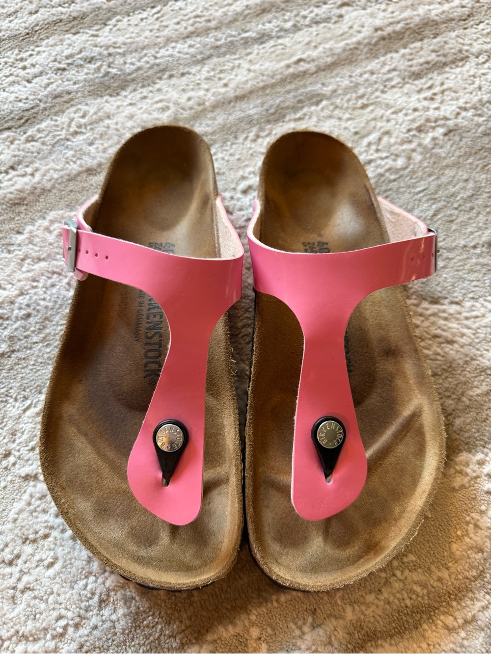 Birkenstock Gizeh Classic Pink Women's Thong Sandals Sz 40